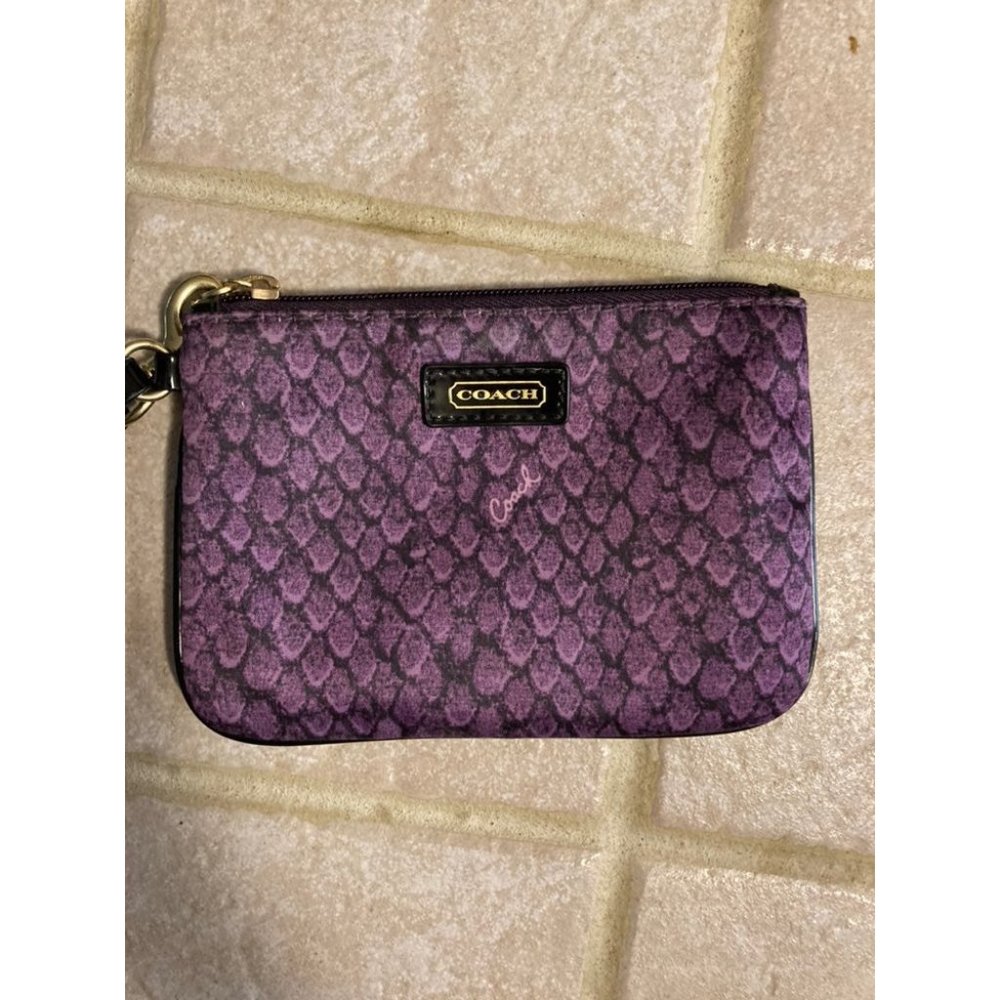 Purple Coach Wristlet